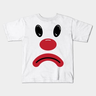 Sad Clown - Red & Black Kids T-Shirt